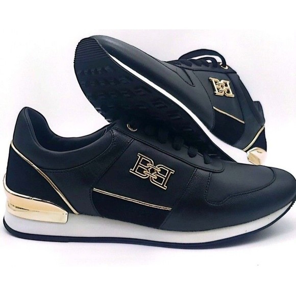 Bally Glenia Lace-Up Sneakers Shoes Calf Embossed Black BNWB Size 9.5 - Picture 10 of 16